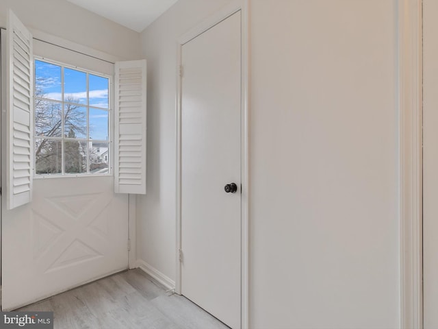 entryway featuring light wood-type flooring