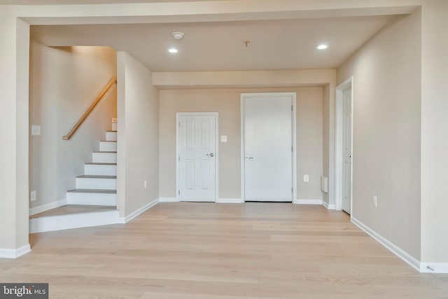 entryway featuring light hardwood / wood-style flooring