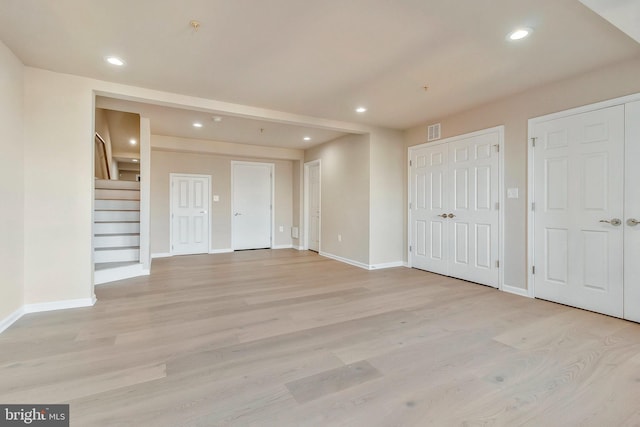 interior space featuring light hardwood / wood-style flooring