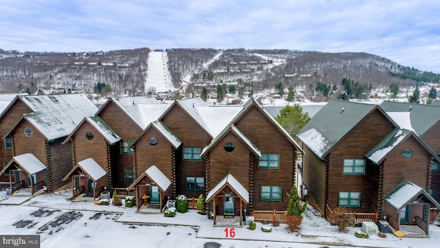 exterior space with a mountain view