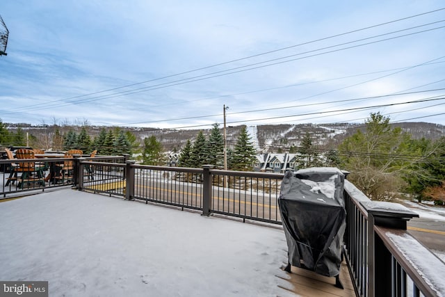 deck featuring area for grilling