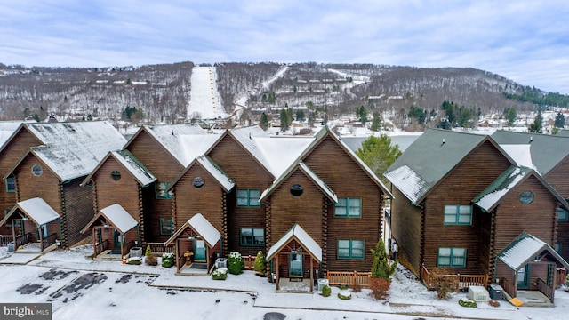 exterior space with a mountain view