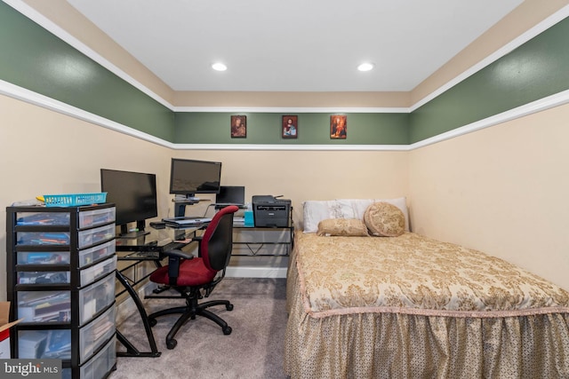 view of carpeted bedroom