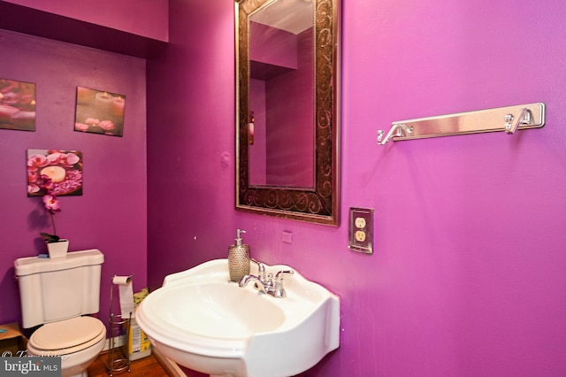 bathroom with sink and toilet