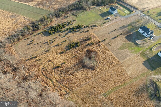 drone / aerial view with a rural view