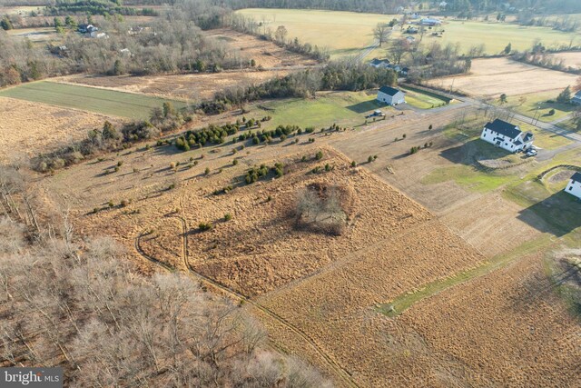 bird's eye view with a rural view