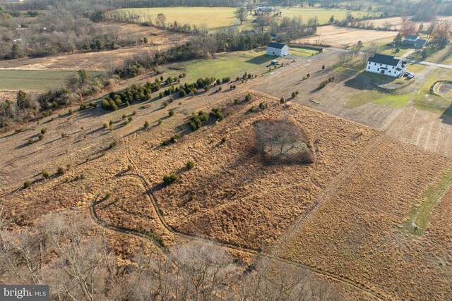 bird's eye view with a rural view