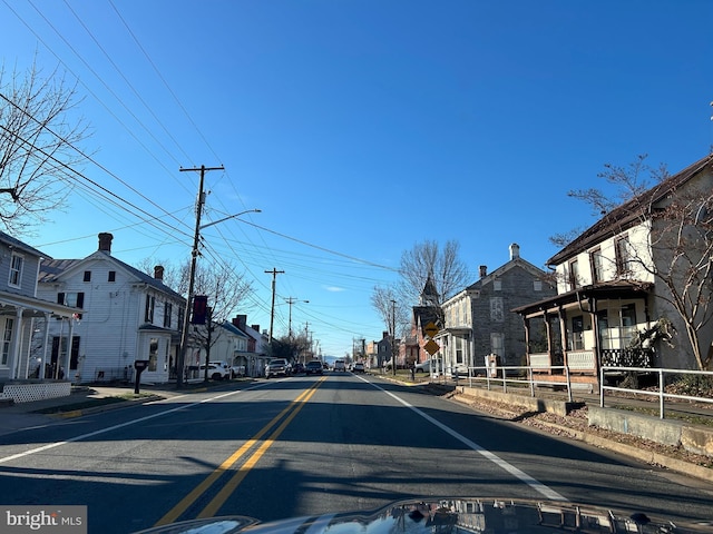 view of road