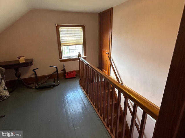 bonus room featuring dark wood-type flooring