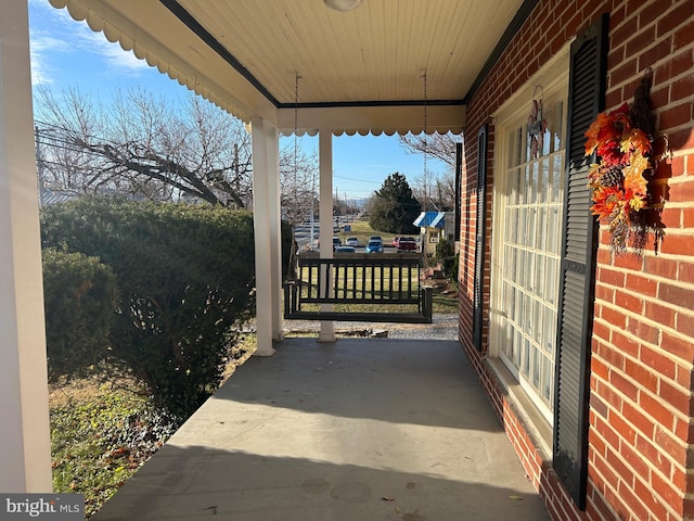 view of patio with covered porch