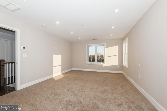 2418 Taney Rd, Baltimore, MD 21209 - empty room with carpet flooring, recessed lighting, and baseboards