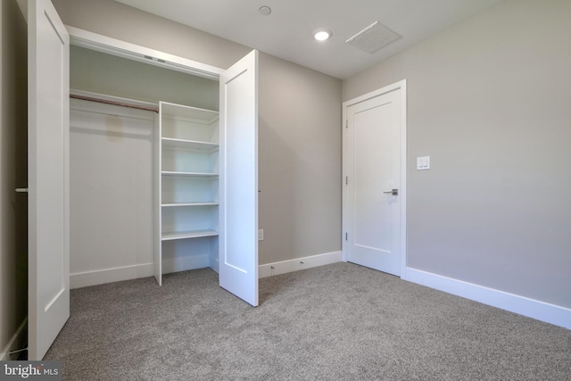 2418 Taney Rd, Baltimore, MD 21209 - unfurnished bedroom featuring carpet, baseboards, a closet, and recessed lighting
