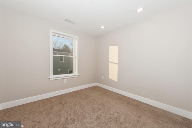 view of carpeted empty room