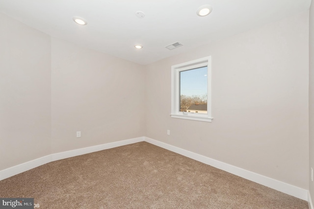 2418 Taney Rd, Baltimore, MD 21209 - carpeted empty room with baseboards and recessed lighting