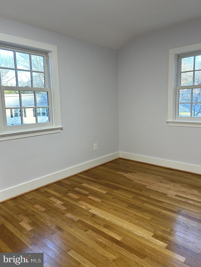 empty room featuring light hardwood / wood-style flooring