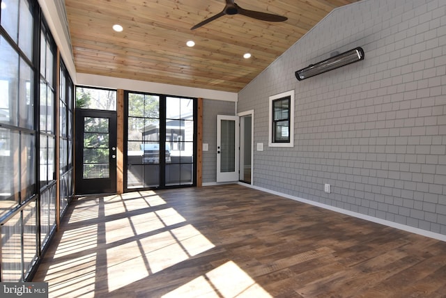 20682 Maple St, Rehoboth Beach, DE 19971 - unfurnished sunroom with lofted ceiling