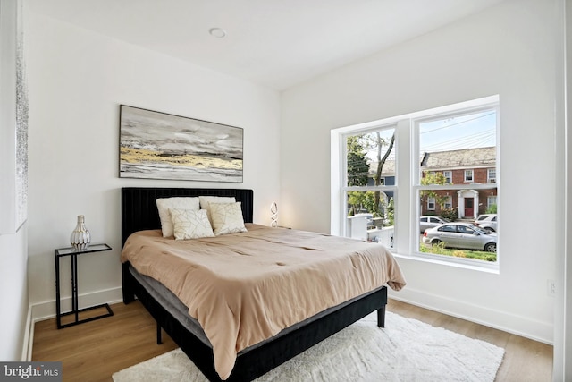 bedroom featuring light hardwood / wood-style flooring