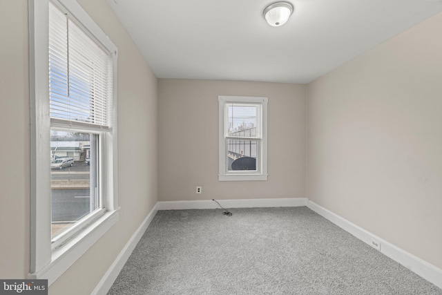 view of carpeted spare room