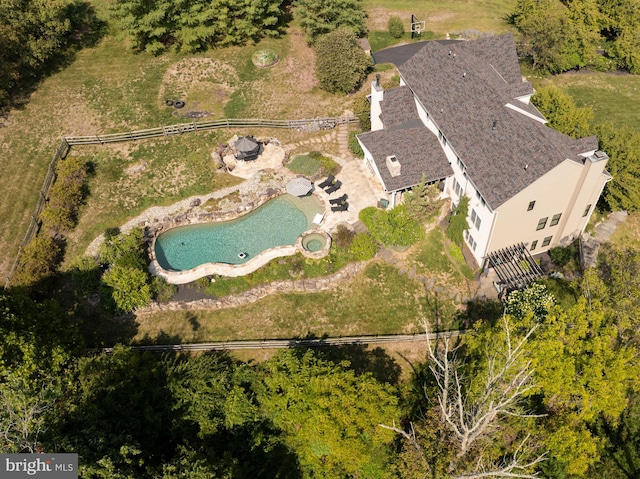 birds eye view of property