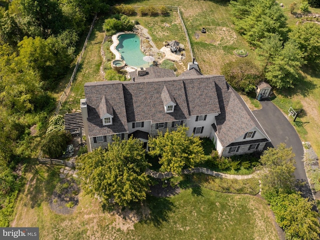 birds eye view of property