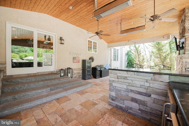 view of patio / terrace with ceiling fan