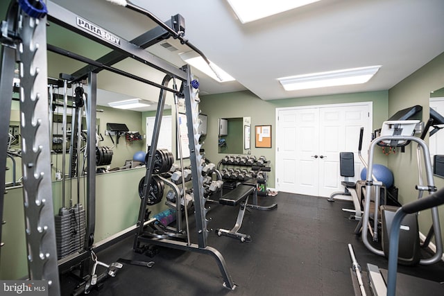 view of exercise room