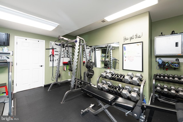 view of exercise room