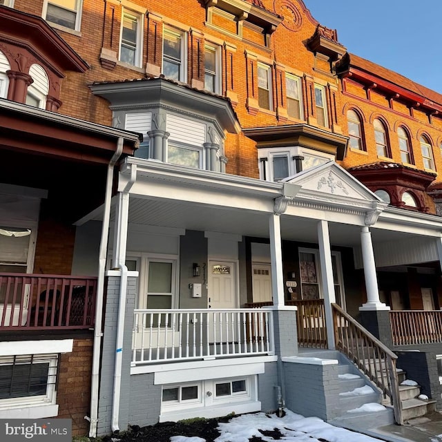 view of front of home with a porch