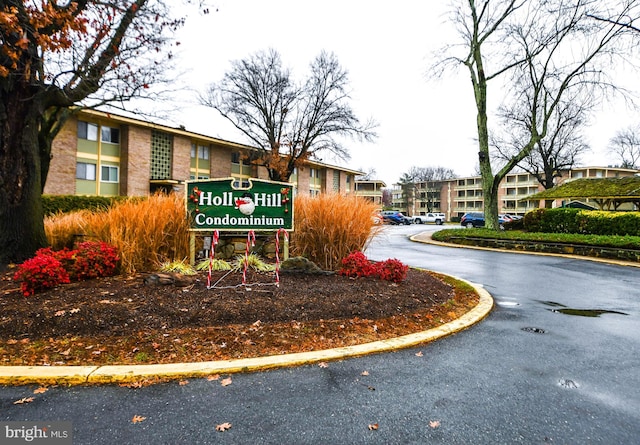 view of community sign