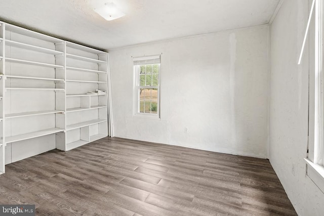 empty room featuring wood-type flooring