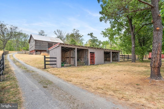 view of horse barn