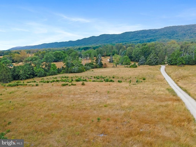 property view of mountains with a rural view