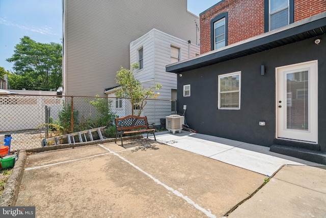 view of patio / terrace with central air condition unit