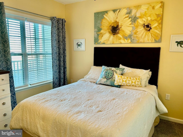 view of carpeted bedroom