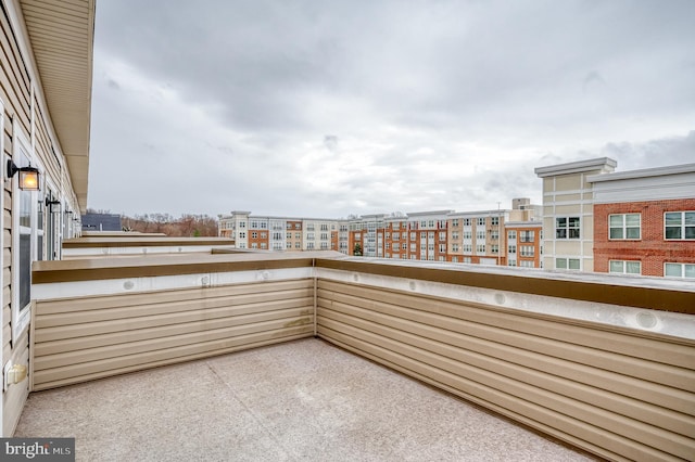 balcony with a view of city