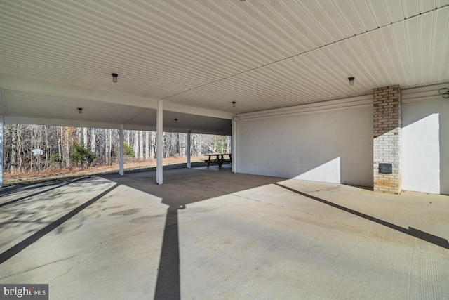 view of patio with a carport