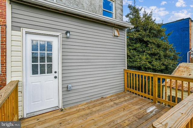 view of wooden deck