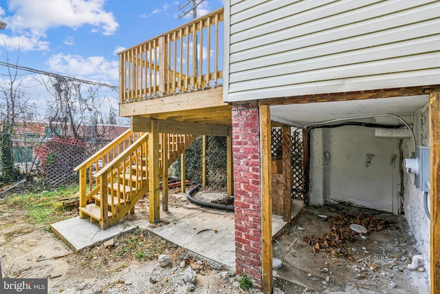 view of patio / terrace with a wooden deck