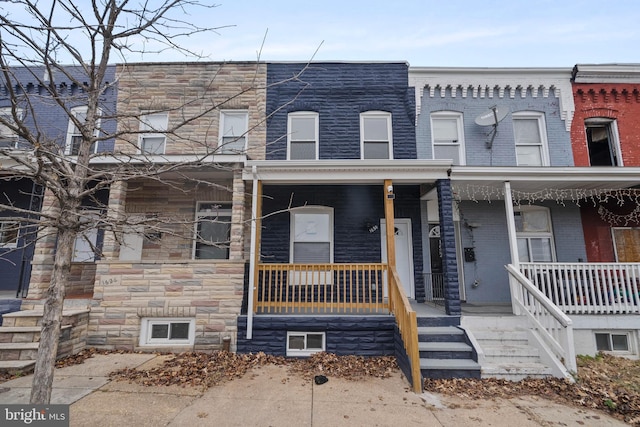 multi unit property with covered porch