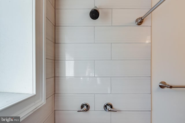 details with tiled shower