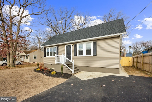 view of front of home