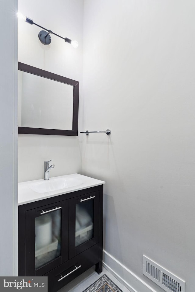 bathroom featuring vanity and tile patterned floors