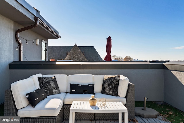 view of patio / terrace featuring a balcony