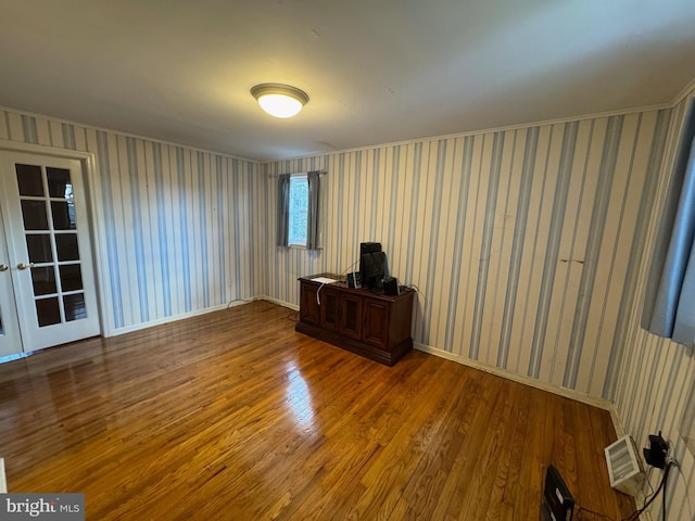 interior space with hardwood / wood-style floors