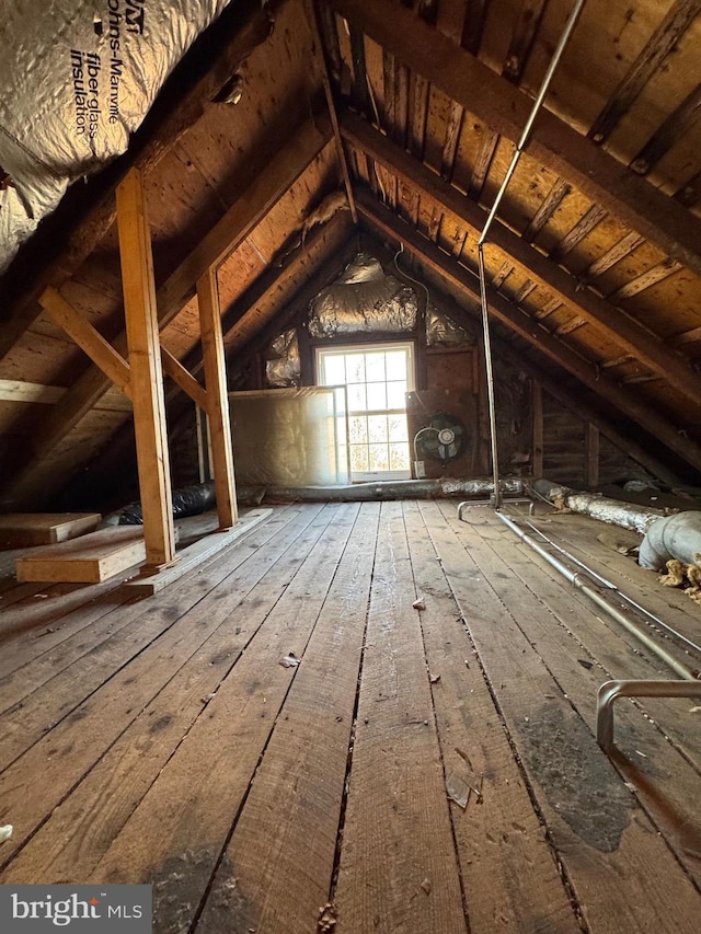 view of attic