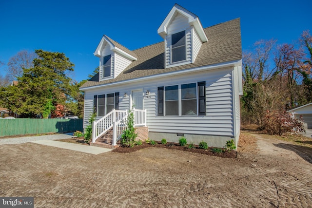 view of cape cod house