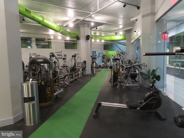 view of workout area