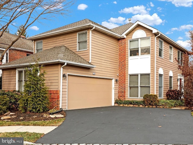 view of front facade with a garage