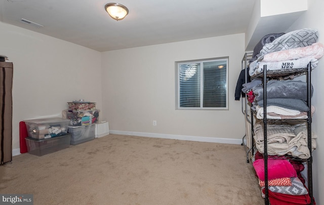 view of carpeted bedroom