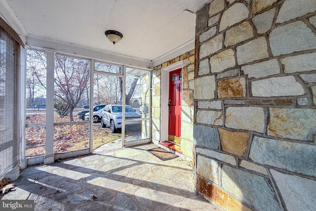 view of sunroom